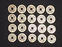 20 Brass Quarter Size Chinese I Ching Coins 4 Feng Shui