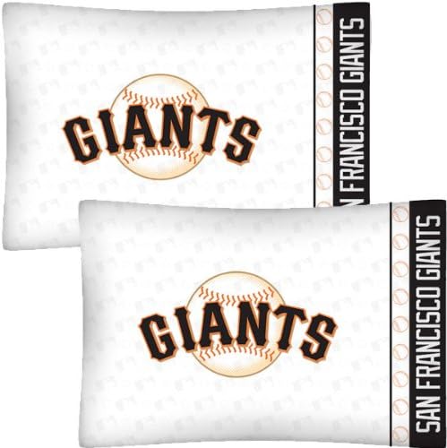 MLB San Francisco Giants Baseball Set of 2 Logo Pillow Cases