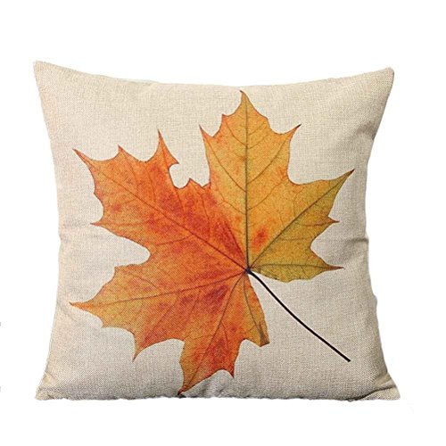 Maple Leaf pillow, Laimeng Home Car Bed Sofa Vintage Decorative Cushion Cover
