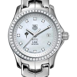 NYU TAG Heuer Watch - Women's Link Watch with Diamond Bezel at M.LaHart