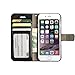 iPhone 6s Case, iPhone 6s Leather Case, iPhone 6s Wallet Leather Case E-JOY Wallet Card Slot View Stand Premium Protective Leather Cover Case For (iPhone 6S, R64 Black)