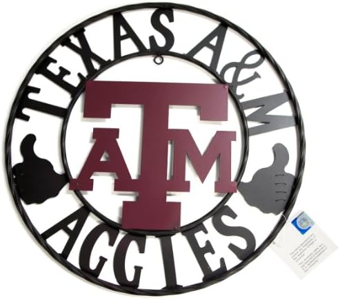 LRT SALES LLC NCAA Texas A&M Aggies Collegiate Wrought Iron Wall Decor, Black, 8-Inch