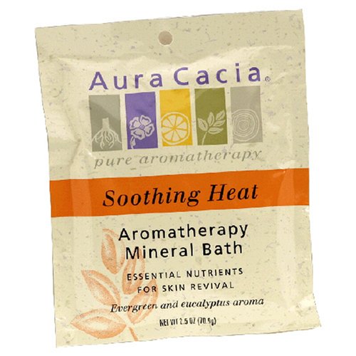 Aura Cacia Warming Balsam Fir Bath Packet, Formerly Soothing Heat, 2.5-Ounce packet, (Pack of 3)