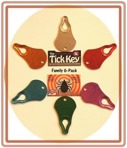 The Tick Key (TickKey) Tick Remover Family 6-Pack - Your Key to Reliable, Safe & Effective Tick Removal - Made in USA
