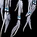 Caught Dreams Dream Catcher ~ White Suedette with Turquoise Stones 8.5