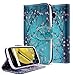 Moto E LTE (2nd Generation, 2015) Case, NageBee - Moto E 2nd Design Dual-Use Flip PU Leather Fold Wallet Pouch Case case Premium Leather Wallet Flip Case for Moto E LTE 2nd Generation, 2015 (Wallet plum blossom)