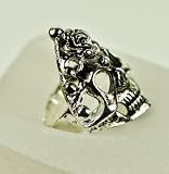 Black Rose Skull Ring Dia De Los Muertos Ritual Day of the Dead Adjustable Size