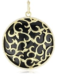 Katie Decker "Ivy" 18k Black Onyx and Diamond Vine Pendant Necklace