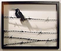 'Bird on a Wire' Steel Wall Art Sculpture
