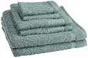 Divatex Home Fashions  Sculpted Vine 6-Piece Jacquard Towel Set, Teal