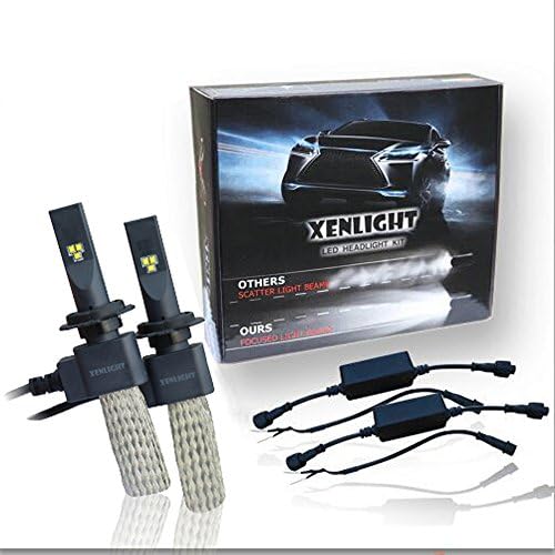 xenLIGHT H7 LED Headlight Conversion Kit Replaces Halogen and HID Cree Bulbs- X2 (H7)