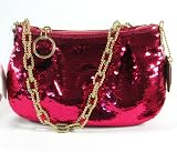 NEW AUTHENTIC COACH POPPY SEQUIN OCCASION EVENING POUCH (Dark Magenta)***