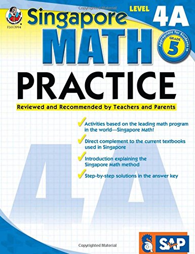 singapore math practice level 4a grade 5