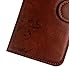 iPhone 6 Case, iPhone 6 Wallet Case, iPhone 6 Case Leather, ACO-UINT Premium Vintage Emboss Flower Flip Wallet PU Leather Cover Skin Case for iPhone 6 4.7 Inch (Strap Case - dark brown)