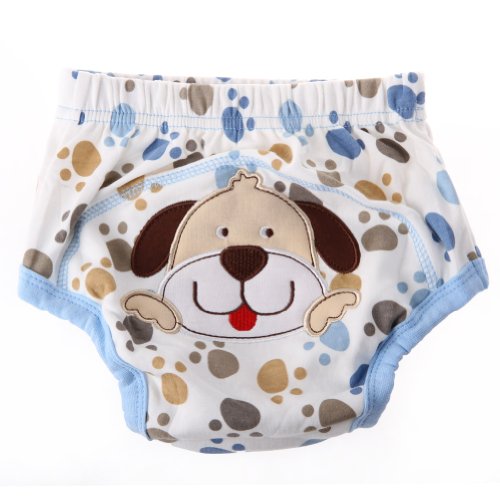 1pc Baby Girl Boy Pee Potty Training Pants Washable Cloth Diaper Nappy Underwear (L(fit for 12-24momths), dog)