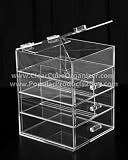 Acrylic Clear Cube Makeup Organizer 3 Drawers plus one w/Lid Display