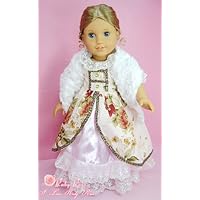 (BLOW OUT!)** RUBY ROSE ** Elizabethan Age - Elegant Victorian Gown with Furry Hat & Scarf ~ Fits 18' American Girl Dolls