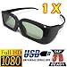 1 Stück Vidimensio 3D Brille "USB aufladbar schwarz" für 3D DLP LINK Projektoren. Ideal zum ACER H5360 5360BD H9500BD, OPTOMA HD300 HD300X HD33 HD83 mit einem 3D Blu Ray Player