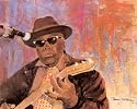 African American Black John Hooker Guitar Music Picture Art Print