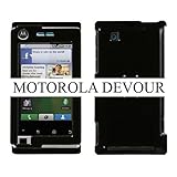 MOTOROLA DEVOUR A555 BLACK SOLID HARD CASE COVER