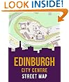 Edinburgh City Centre Street Map: Old Town, New Town, and West End of Edinburgh, Scotland