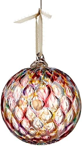 KOBO Art Garden Glass Light Catcher Ornament - Cranberry Multicolored