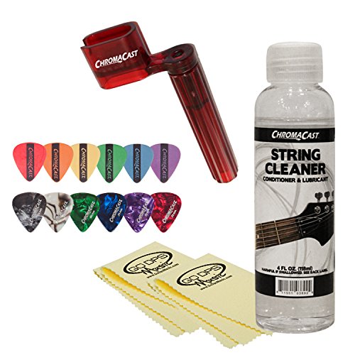 ChromaCast Guitar String Cleaning and Care Bundle String Winder