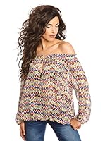 Star made with Swarovski Elements Blusa (Beige / Negro)