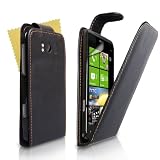 Schwarz Leder Schutzh�lle Mit Magnetisch Befestigung F�r HTC Titan Mit Displayschutzvon "Yousave"