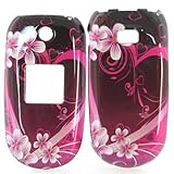 Hard Snap-on Shield PINK With HEART FLOWERS LOVE Design Faceplate Cover Sle ....