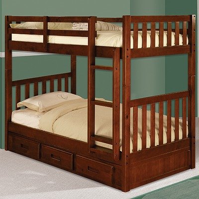 Merlot Twin Over Twin Bunk Bed