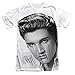 Elvis Presley King of Rock 1950's Icon King Adult Front Print T-Shirt Small