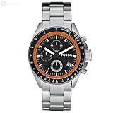 Fossil Mens CH2673 Decker Stainless Steel Bracelet Black Dial Watch