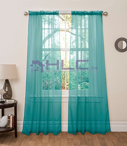 Hlc Me Matte Sheer Window Treatment Curtain Panels Pair 84