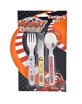 DNC Roary the Racing Car Cutlery Set, 3 Piece, Metal