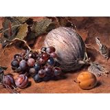 Grapes, a melon and plums, by William Henry Hunt (Print On Demand)