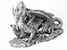 Large Dragon Black Pewter Color Finished Statue Figurine