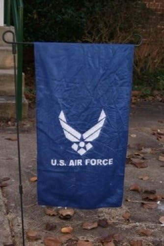 US Air Force Garden Flag and Pole Kit, 12 x 18 Air Force Flag Double Sided Nylon