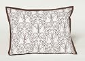 Bacati - Damask Pink/Brown Decorative Pillow