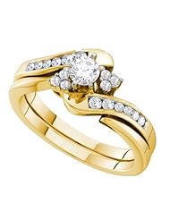 0.48CTW DIAMOND 0.25CT CENTRAL ROUND BRIDAL SET