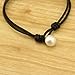 Ao Bei Single Cultured Freshwater Pearl Leather Bracelet Handmade Pearls Jewelry for Women