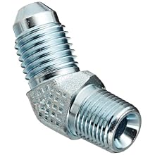 EATON Aeroquip 2023-2-4S 45 Degree Male Elbow, JIC 37° & NPT End Types, Carbon Steel, 1/4 JIC(m) x 1/8 NPT(m) End Size, 1/4" Tube OD, 1/8" Male Pipe Size