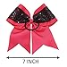 CN Girls Sequin Cheer Bow for Cheerleader Hair Bow with Ponytail Holder