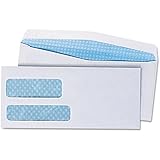Universal Double Window Business Envelope #9, White, 500 Box
