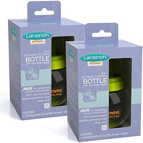 Lansinoh Infant Rocking Feeding Bottle - 2 pk