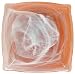Colorful Recycled Art Glass Large Orange Square Platter 12"x12"