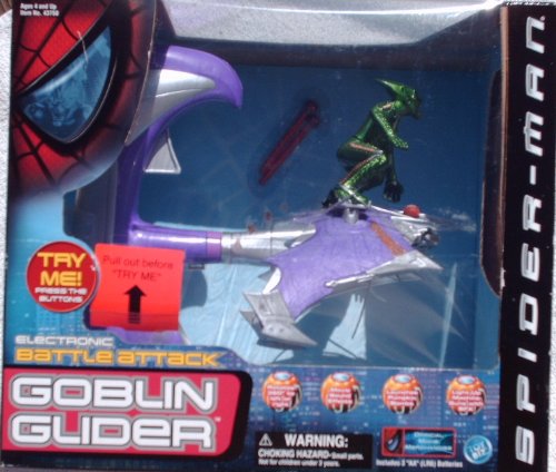  Spider-man villian Green Goblin Electronic Battle Attack Goblin Glider (2001 ToyBiz)