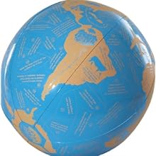American Educational Vinyl Clever Catch World Geography Ball, 24" Diameter