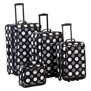 Rockland 4 Piece Luggage Set - Black