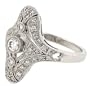 Antique Style Pave/Round Bezel Set Diamond Ring.54cttw